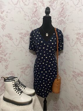 Madewell Dress with Floral Dot Print and pockets size M